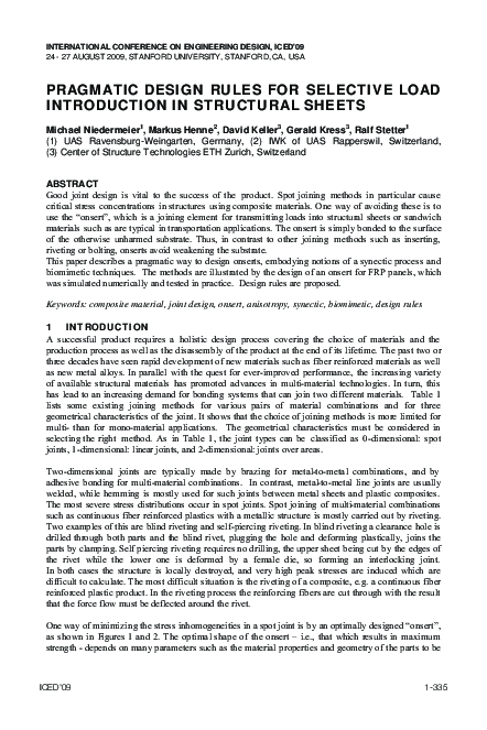 (PDF) Pragmatic Design Rules for Selective Load Introduction in ...