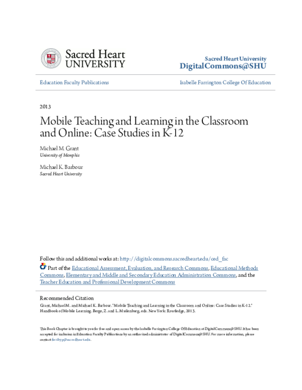 (PDF) Mobile Teaching and Learning in the Classroom and Online