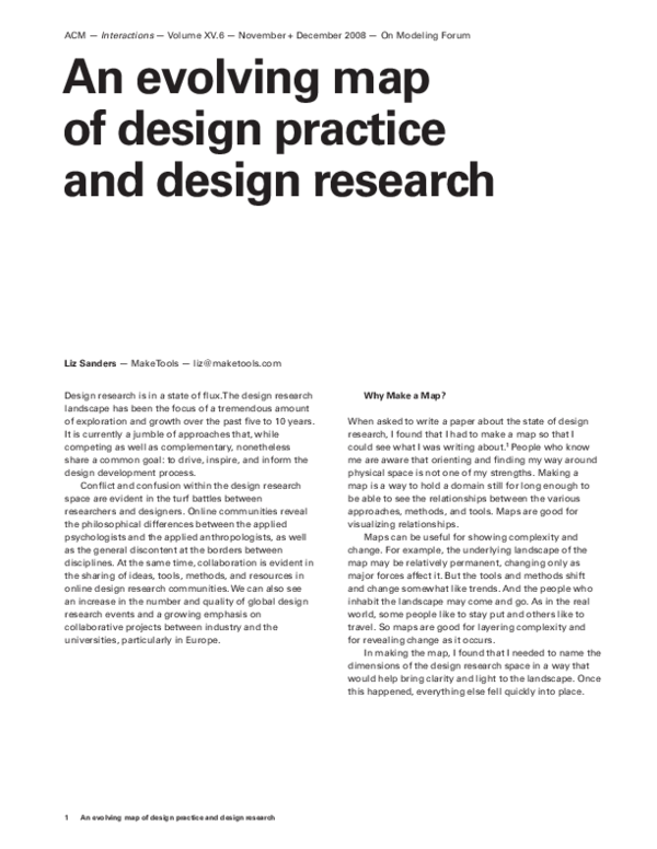 (PDF) ON MODELINGAn evolving map of design practice and design research