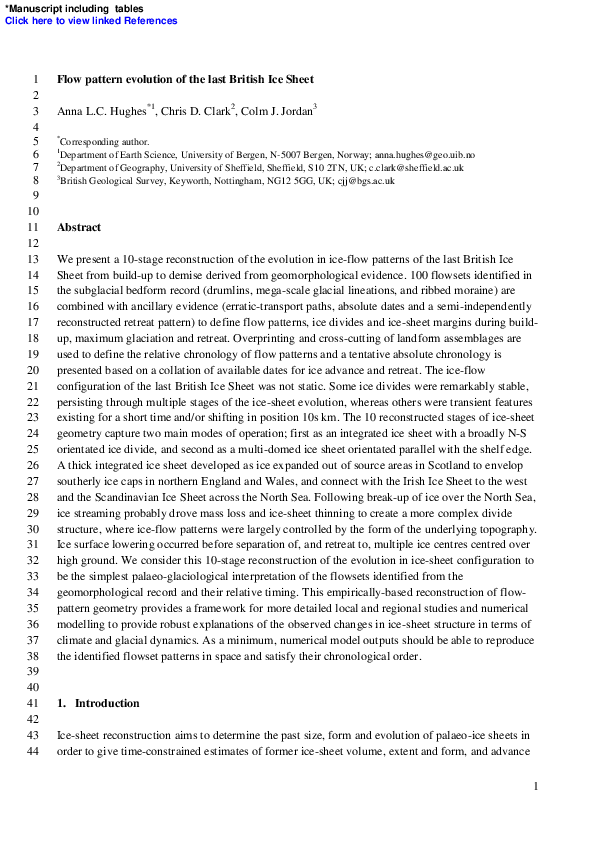 (PDF) Flow pattern evolution of the last British Ice Sheet