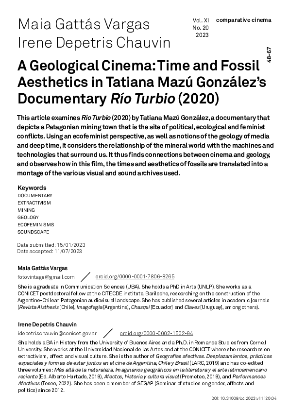 (PDF) A Geological Cinema: Time and Fossil Aesthetics in Tatiana Mazú ...