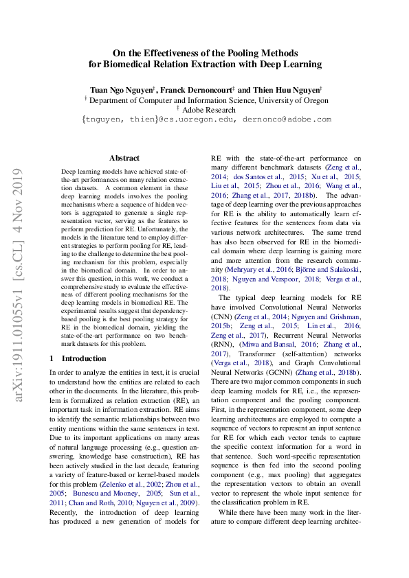 (PDF) On the Effectiveness of the Pooling Methods for Biomedical ...