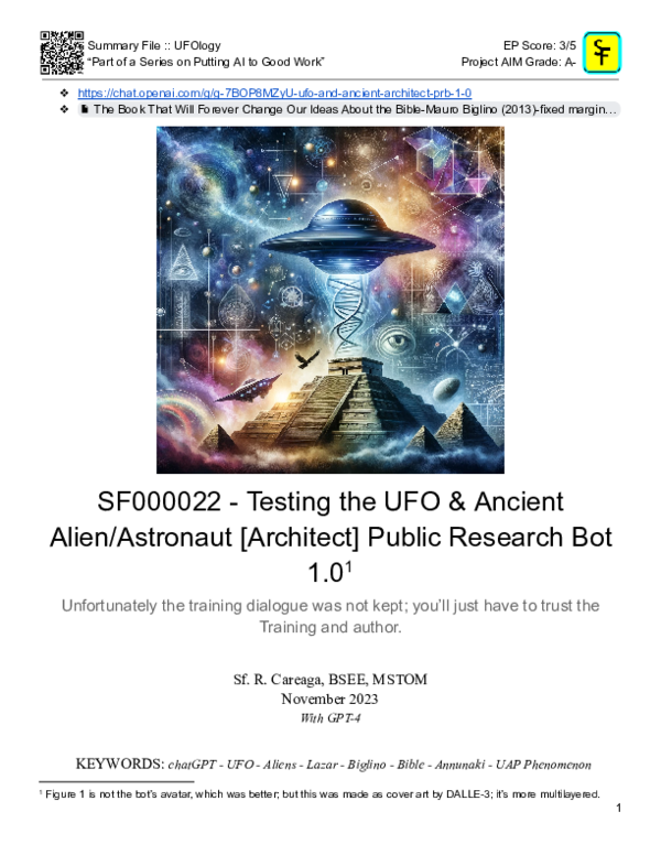 (PDF) SF000022 - Testing the UFO Ancient Alien Architect PRB 1.0
