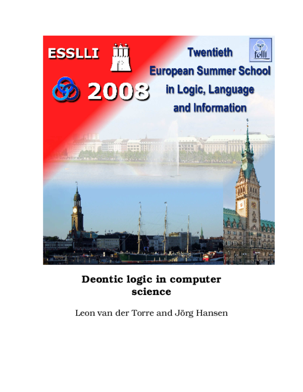 (PDF) Deontic Logic in Computer Science
