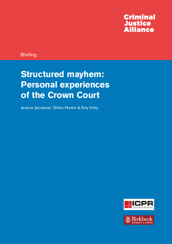 (PDF) Structured mayhem: personal experiences of the Crown Court