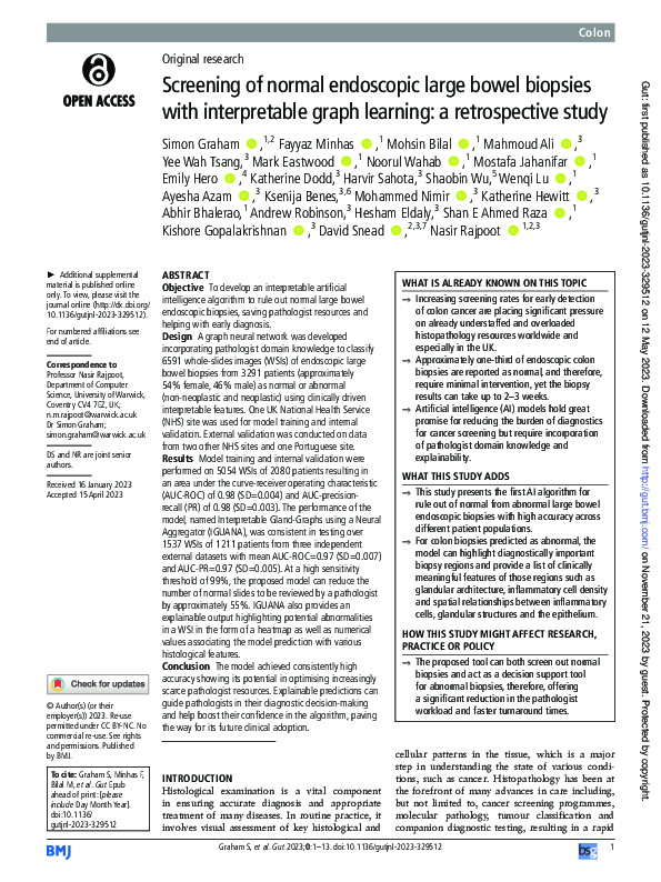 (PDF) Screening of normal endoscopic large bowel biopsies with ...