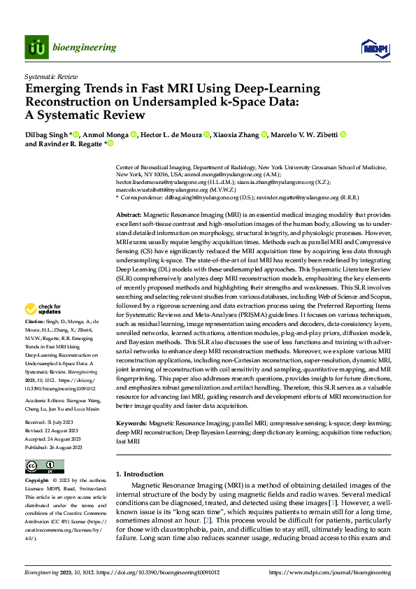 (PDF) Emerging Trends in Fast MRI Using Deep-Learning Reconstruction on ...