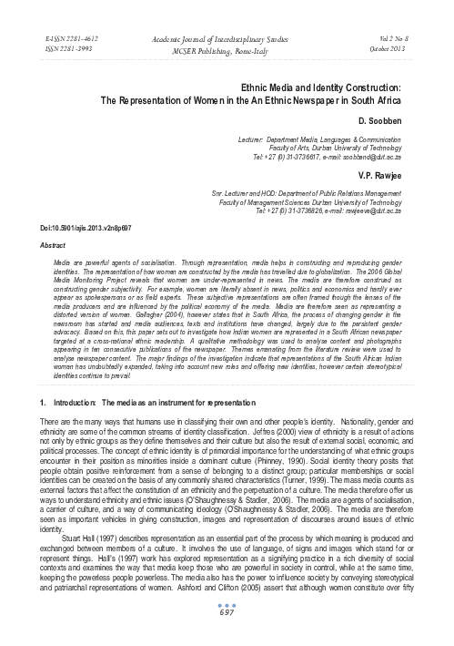 (PDF) Ethnic Media and Identity Construction: The Representation of ...