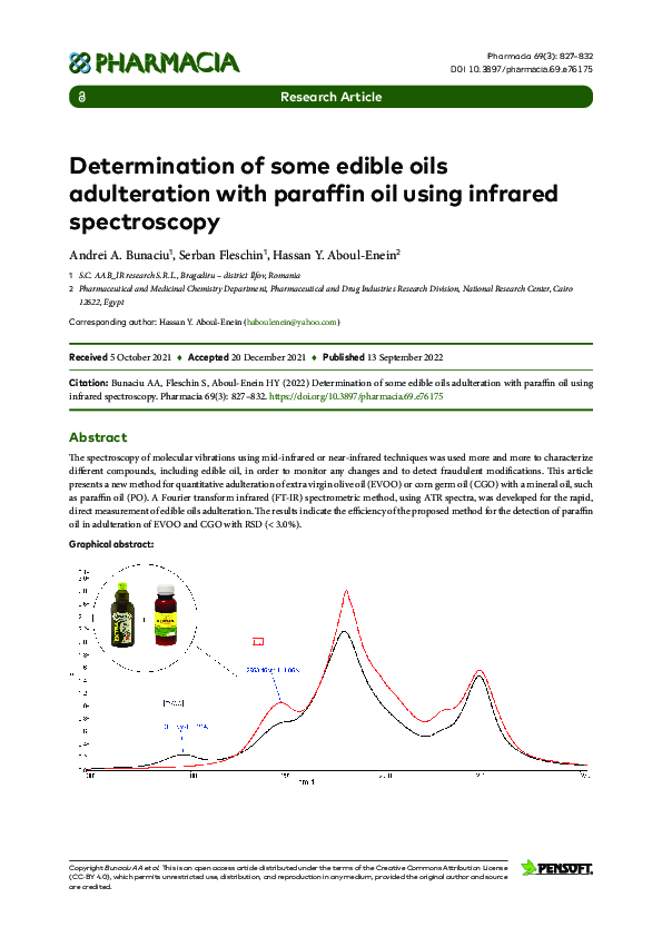(PDF) Determination of some edible oils adulteration with paraffin oil