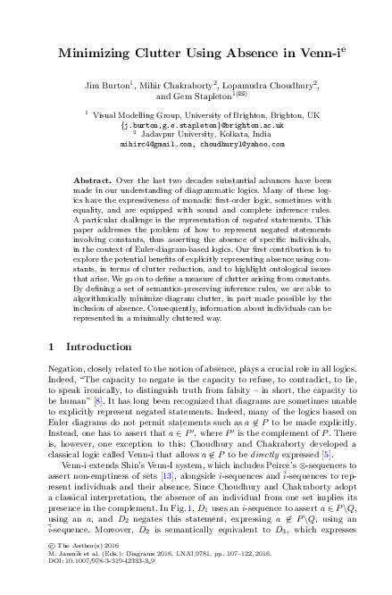 Image showcasing (PDF) Minimizing Clutter Using Absence in Venn- $$\text {i}^\text {e ...