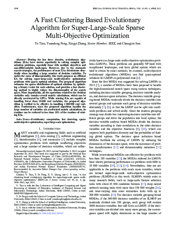 (PDF) A Fast Clustering Based Evolutionary Algorithm for Super-Large ...