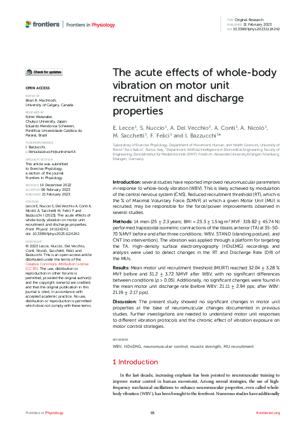(PDF) The acute effects of whole-body vibration on motor unit ...