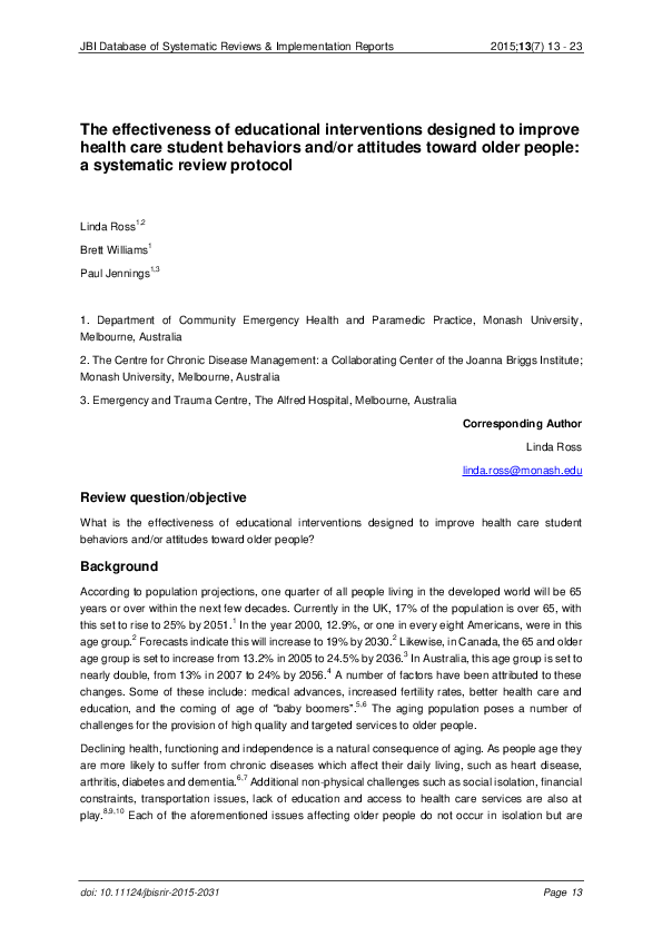 (PDF) The effectiveness of educational interventions designed to ...
