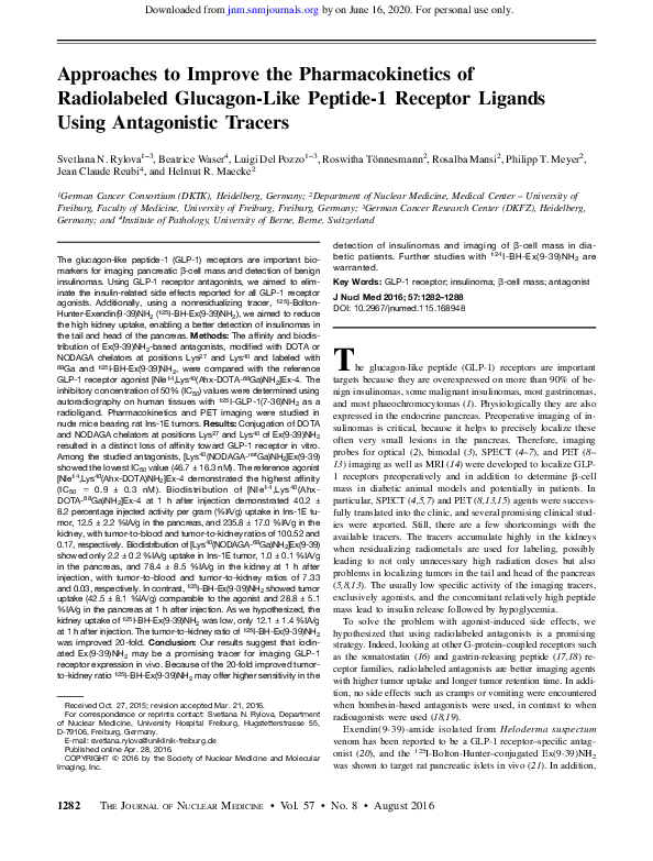 (PDF) Approaches to Improve the of Radiolabeled