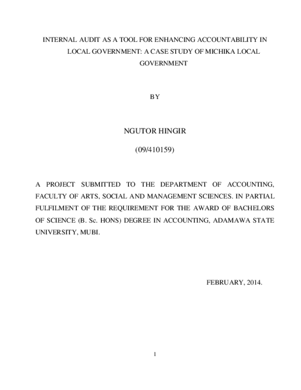 (PDF) INTERNAL AUDIT AS A TOOL FOR ENHANCING A 1