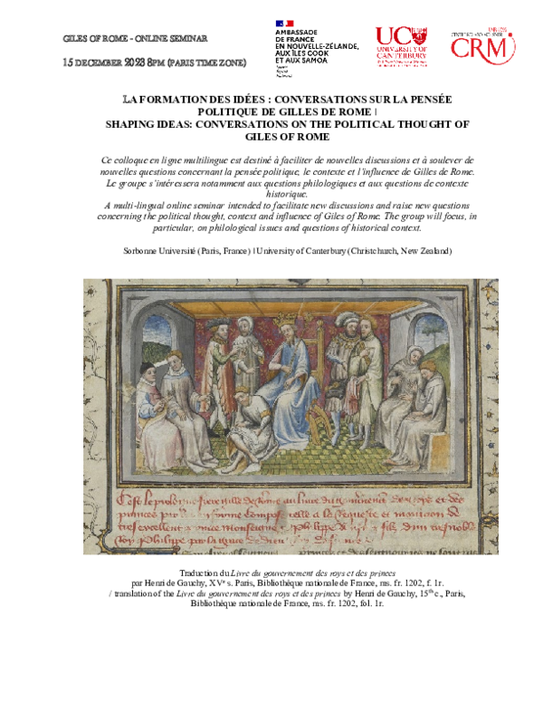 Giles of Rome's On Ecclesiastical Power
