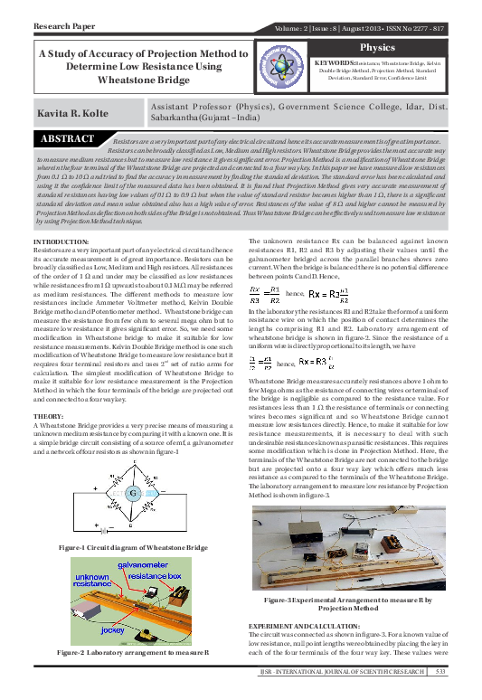 (PDF) A Study of Accuracy of Projection Method to Determine Low ...