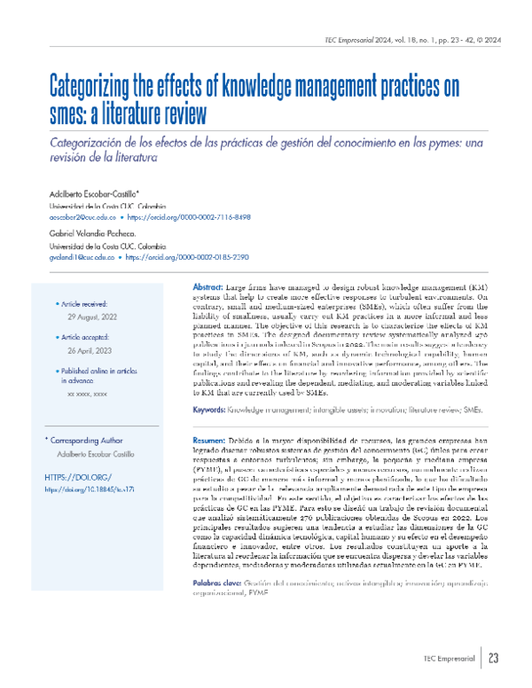 (PDF) - Categorizing the effects of knowledge management practices on ...