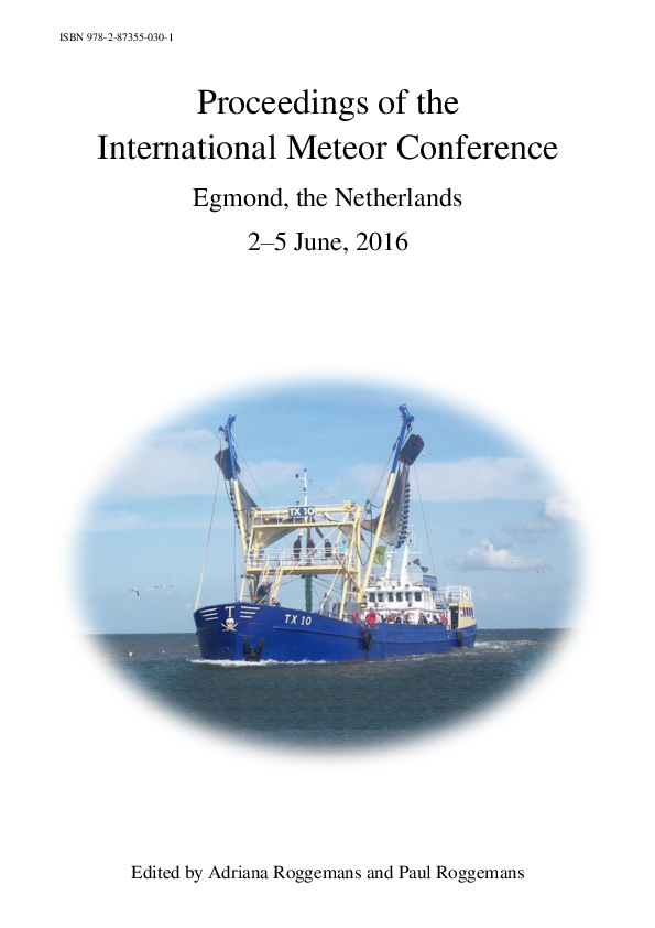 PDF) Proceedings of the International Meteor Conference, Egmond 