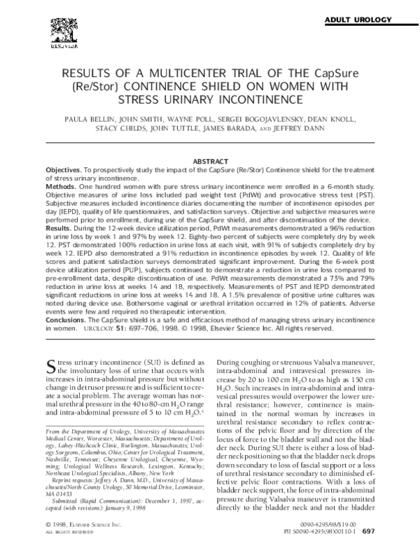 (PDF) Results of a Multicenter Trial of the CapSure (Re/Stor ...