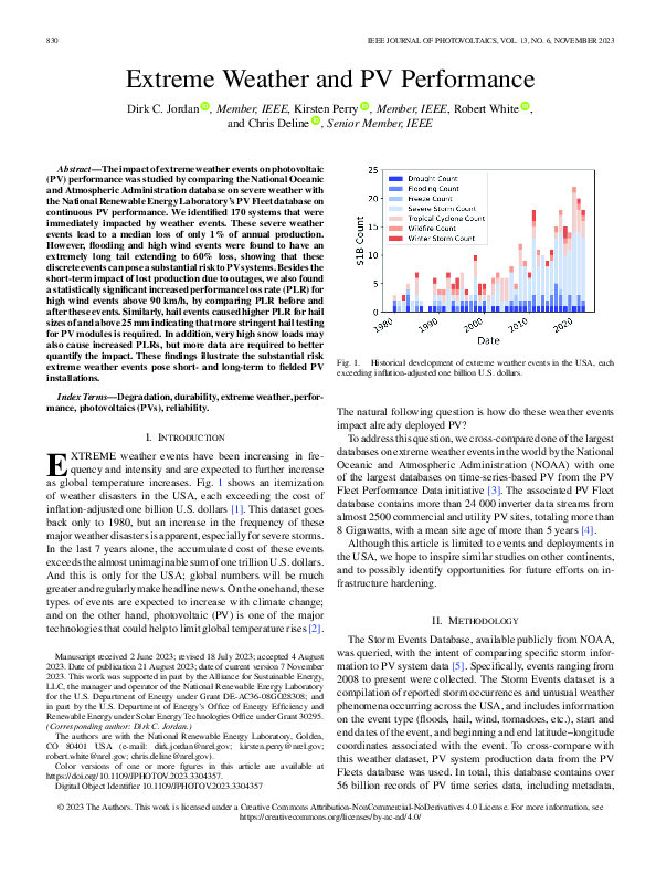 (PDF) Extreme Weather and PV Performance