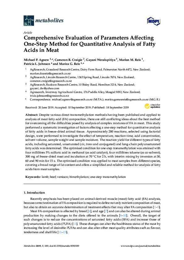 (PDF) Comprehensive Evaluation of Parameters Affecting One-Step Method ...