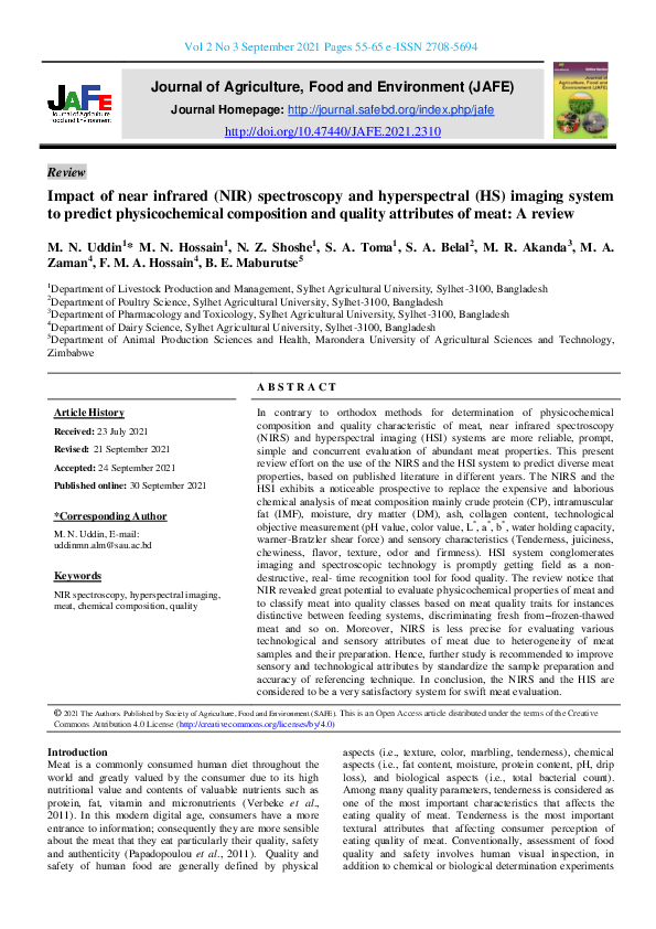 (PDF) Impact of near infrared (NIR) spectroscopy and hyperspectral (HS ...