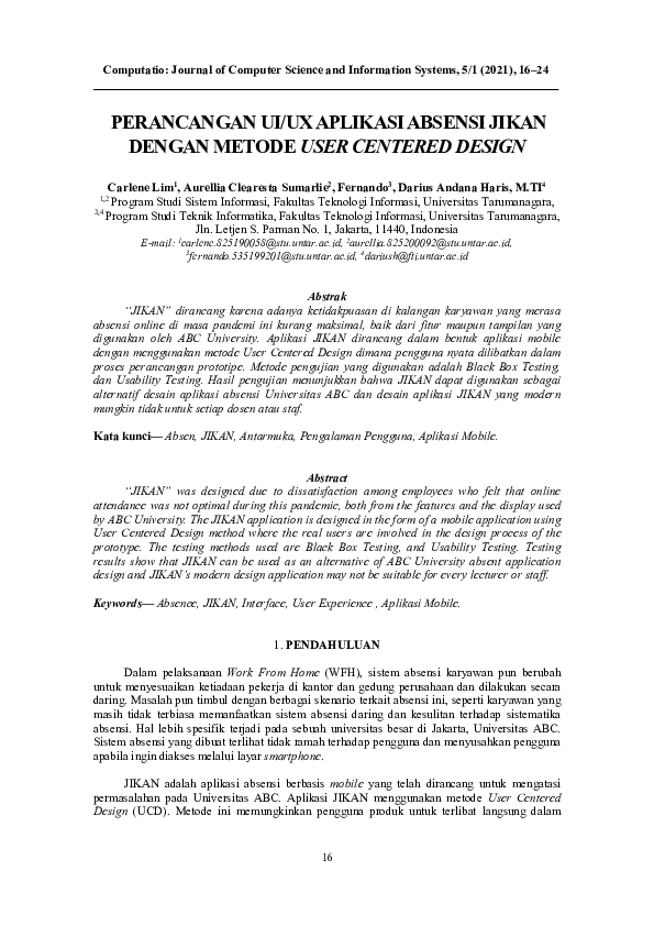 (PDF) Perancangan Ui/Ux Aplikasi Absensi “Jikan” Dengan Metode User ...