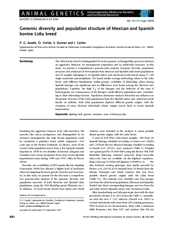 (PDF) Genomic diversity and population structure of the Czech Holstein ...