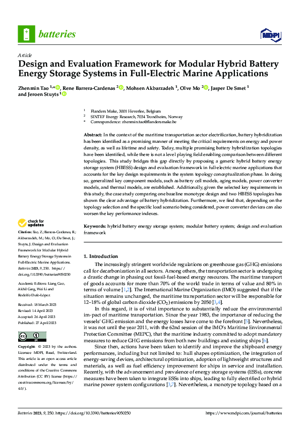 (PDF) Design and Evaluation Framework for Modular Hybrid Battery Energy ...