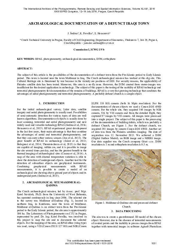 (PDF) Archaeological Documentation of a Defunct Iraqi Town