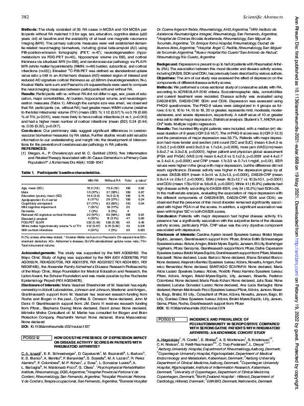 (PDF) POS0313 INCIDENCE and Prevalence of Polyautoimmunity in ...