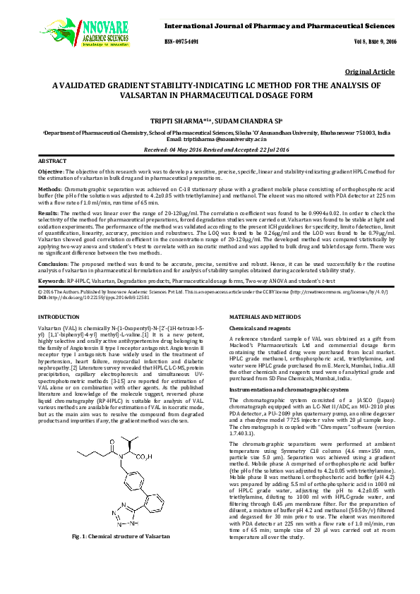 (PDF) A VALIDATED GRADIENT STABILITY-INDICATING LC METHOD FOR THE ...
