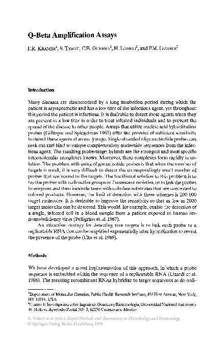 (PDF) Q-Beta Amplification Assays