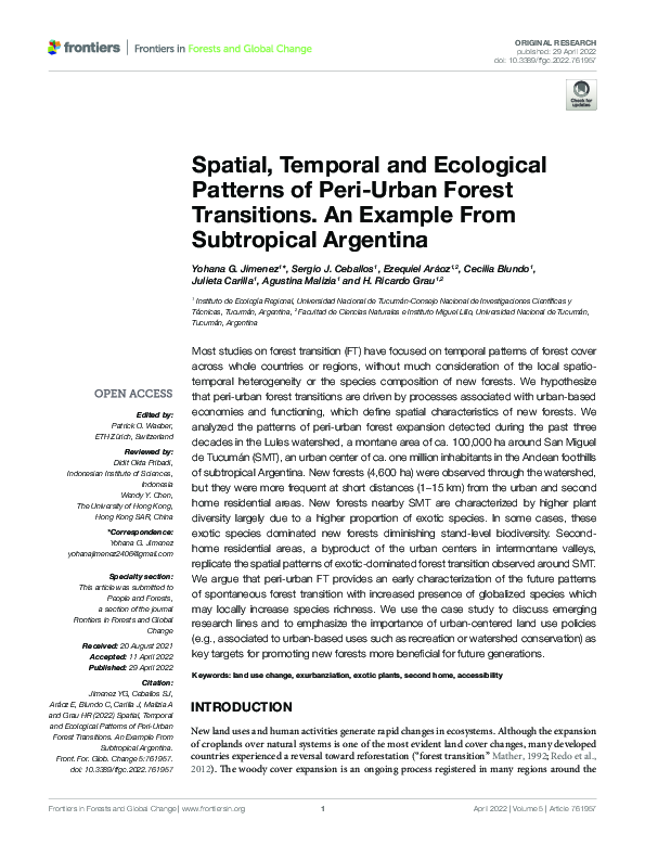 (PDF) Spatial, Temporal and Ecological Patterns of Peri-Urban Forest ...