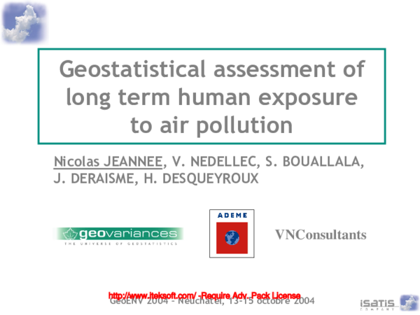 (PDF) Geostatistical assessment of long term human exposure to air ...