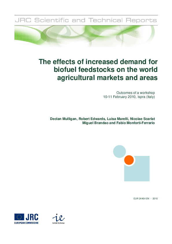 (PDF) The Effects of Increased Demand for Biofuels Feedstocks on the ...