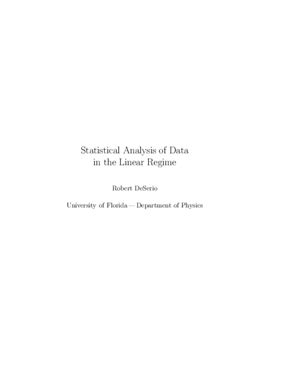 (PDF) The Statistical Analysis of Data