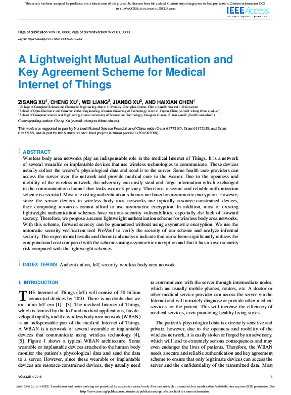 (PDF) A lightweight mutual authentication and key agreement protocol ...
