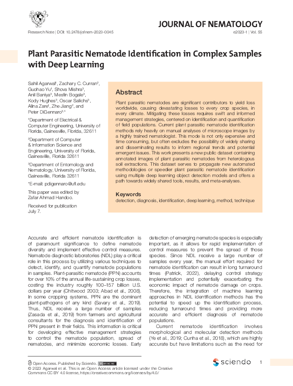 (PDF) Plant Parasitic Nematode Identification in Complex Samples with ...