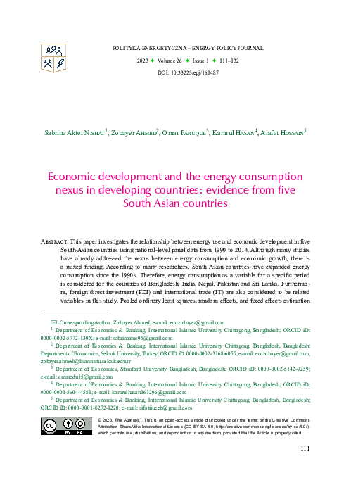 (PDF) Economic development and the energy consumption nexus in ...
