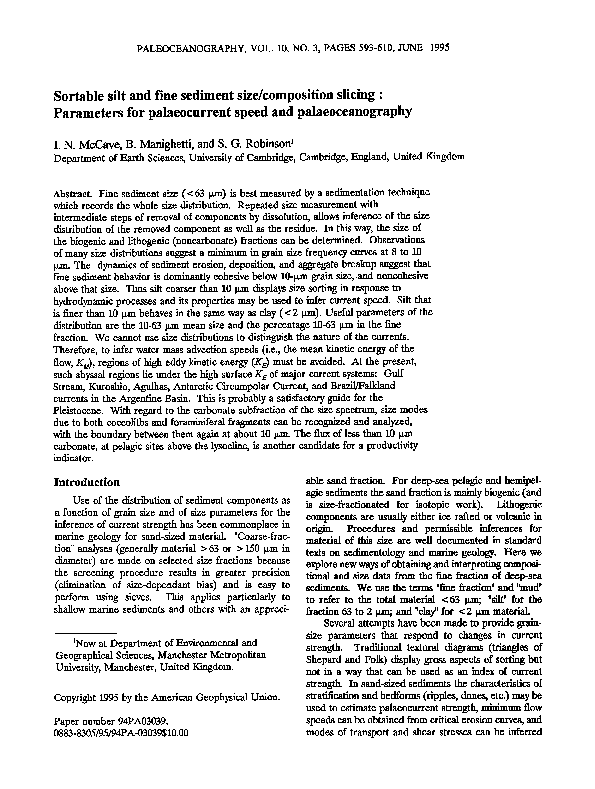 (PDF) Sortable silt and fine sediment size/composition slicing ...