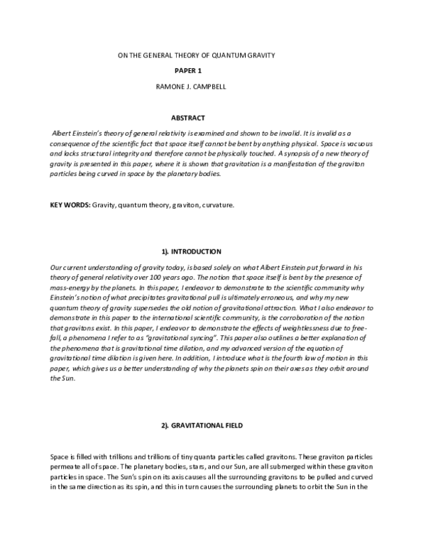 (PDF) ON THE GENERAL THEORY OF QUANTUM GRAVITY