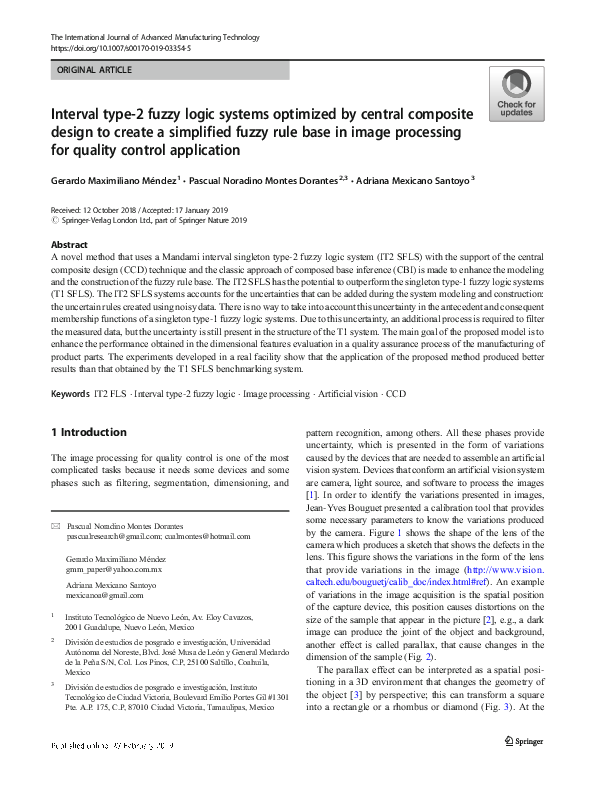 (PDF) Interval type-2 fuzzy logic systems optimized by central ...