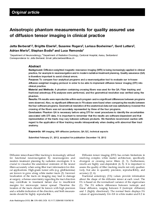 (PDF) Anisotropic phantom measurements for quality assured use of ...