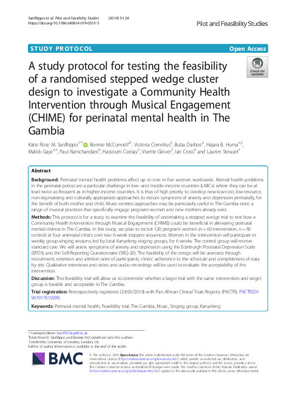 (PDF) A study protocol for testing the feasibility of a randomised ...