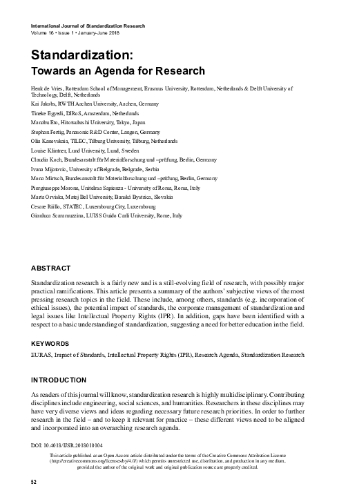 (PDF) Standardization