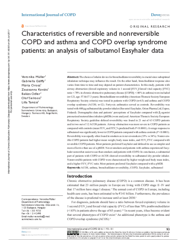 (PDF) Characteristics of reversible and nonreversible COPD and asthma ...