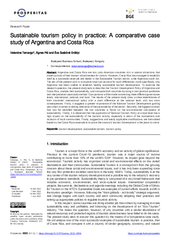 (PDF) Sustainable tourism policy in practice : A comparative case study ...