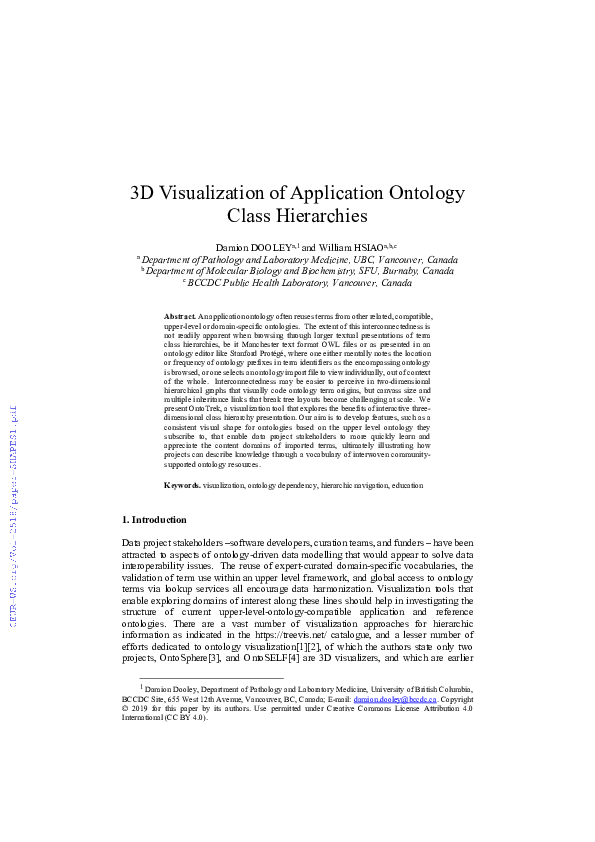 (PDF) 3D Visualization of Application Ontology Class Hierarchies